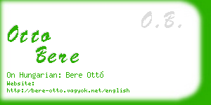 otto bere business card